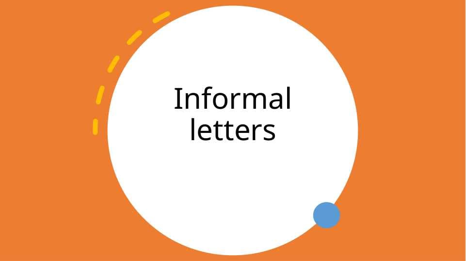 Informal letters