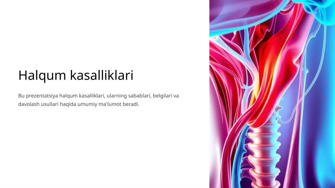 Halqum kasalliklari