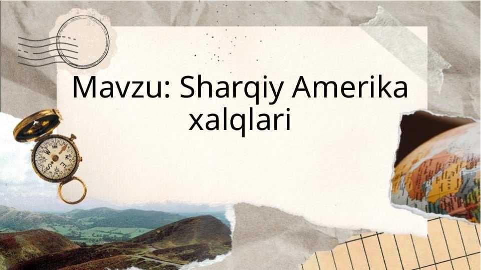 Sharqiy Amerika xalqlari