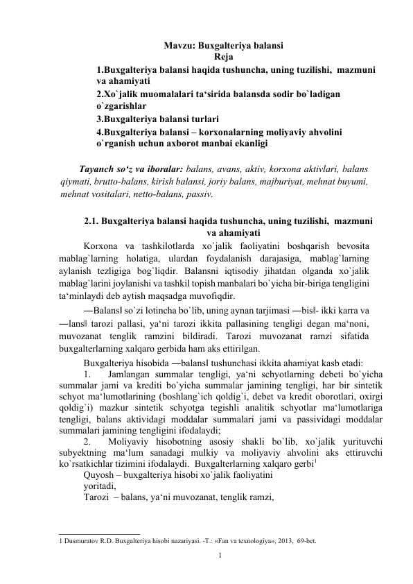 Buxgalteriya balansi