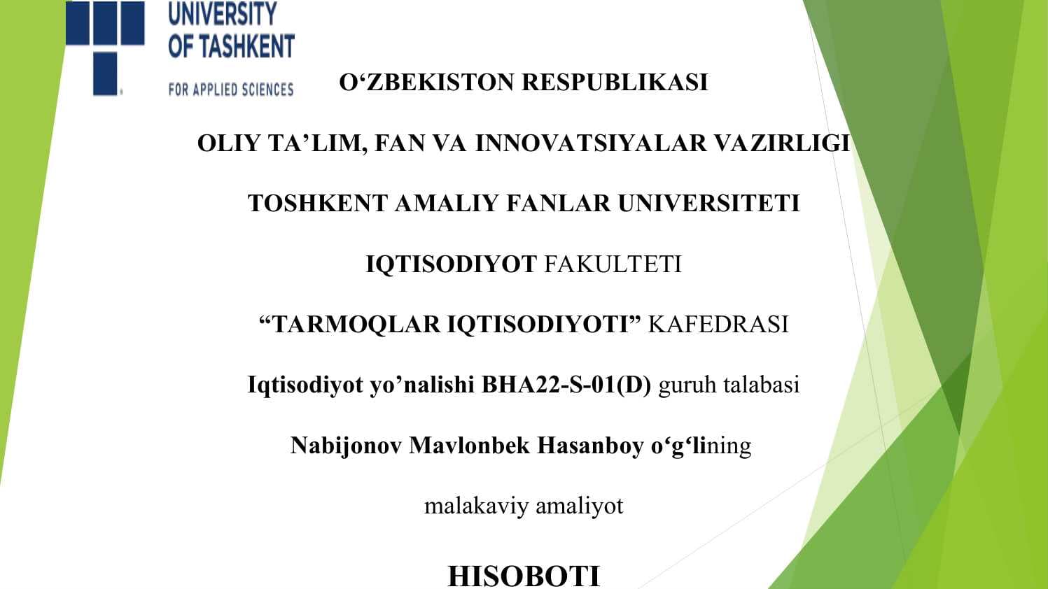 SHUHRATJON xususiy korxonasi