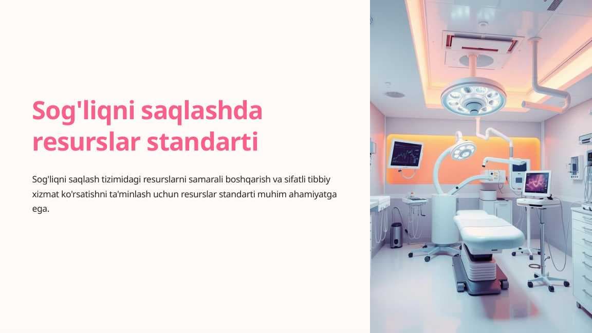 Sog'liqni saqlashda resurslar standarti