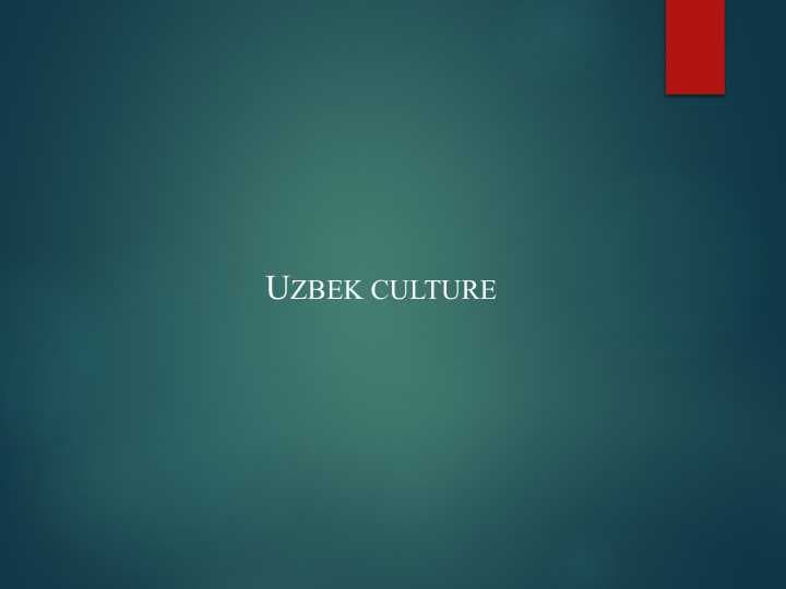 Uzbek culture