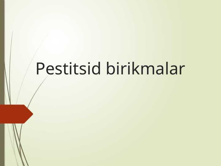 Pestitsid birikmalar
