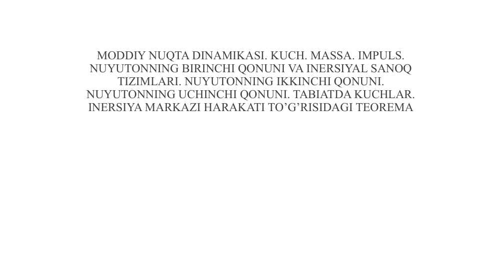 MODDIY NUQTA DINAMIKASI.