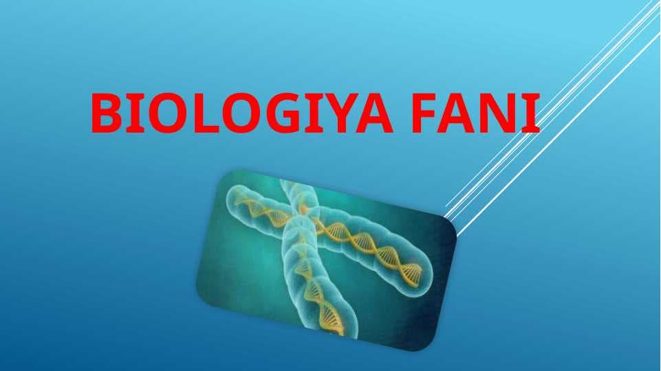 Biologiya fani