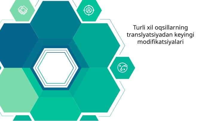Turli xil oqsillarning translyatsiyadan keyingi modifikatsiyalari