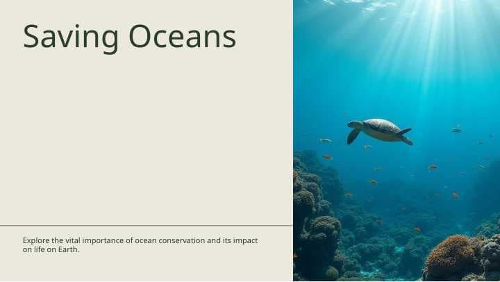 Saving oceans