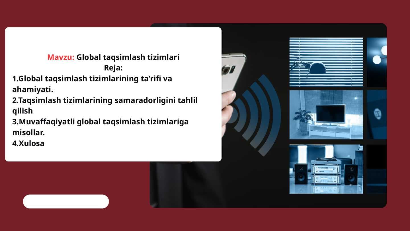 Global taqsimlash tizimlari