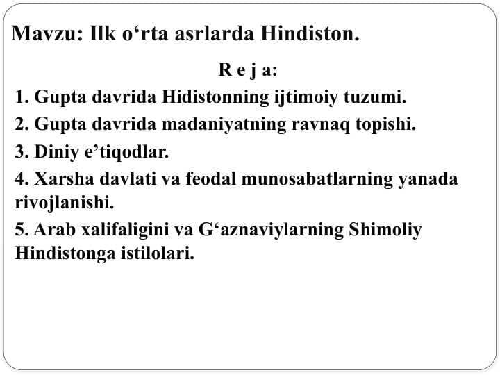 Ilk o‘rta asrlarda Hindiston