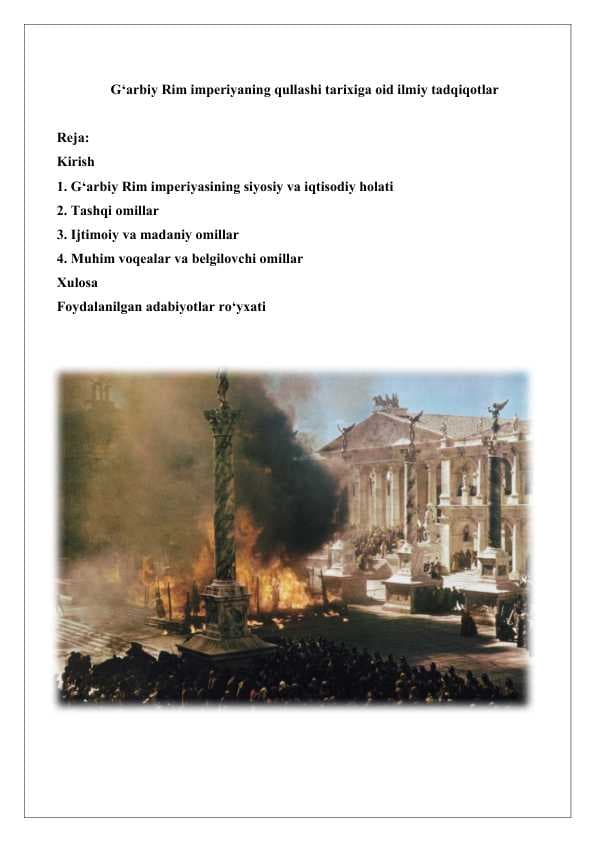 G‘arbiy Rim imperiyaning qullashi tarixiga oid ilmiy tadqiqotlar 25