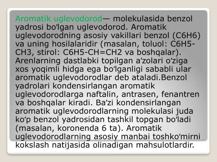Aromatik uglevodorod