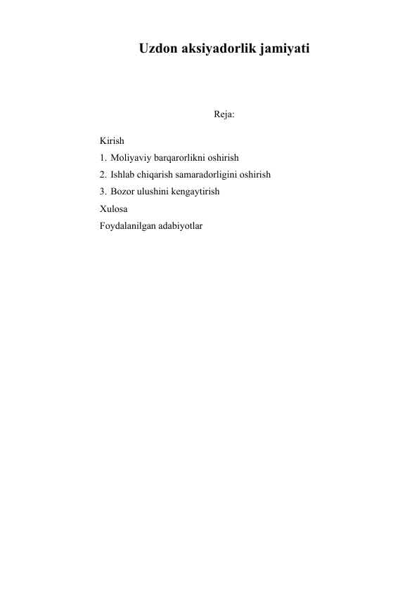 Uzdon aksiyadorlik jamiyati