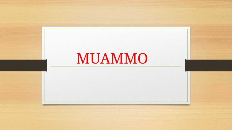 MUAMMO