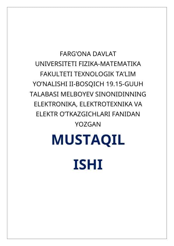 O’zgaruvchan tok zanjirlari uchun om qonunlari. ketma-ket va paralle ulangan elementlar uchun qarshilik va quvvatlar uchburchaklari. tok va kuchlanishlar  rezonansi.