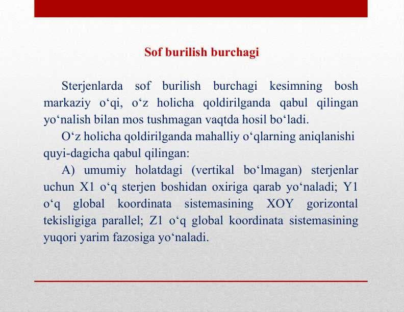 Sof burilish burchagi