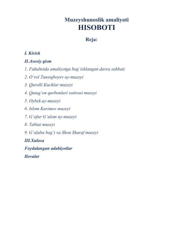 Muzeyshunoslik amaliyoti