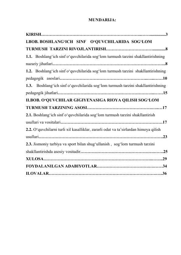BOSHLANGICH SINF OQUVCHILARIDA  SOGLOM  TURMUSH  TARZINI RIVOJLANTIRISH.docx