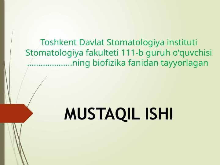 QATTIQ JISMLAR  VA  BIOLOGIK TO’QIMALARNING  MEXANIK  HOSSALARI