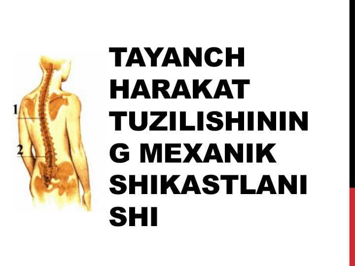 Tayanch harakat tuzilishining mexanik shikastlanishi