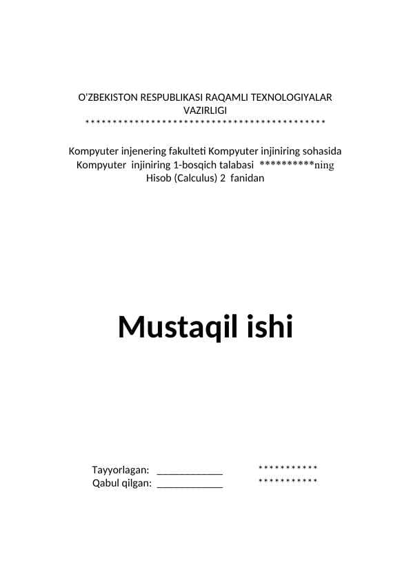 Differensial tenglamalarni yechishda Furye qatorlarining qo’llanilishi