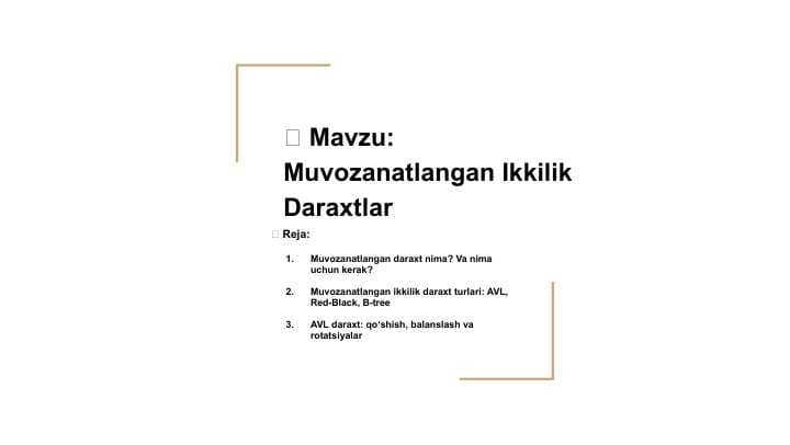 Muvozanatlangan Ikkilik Daraxtlar