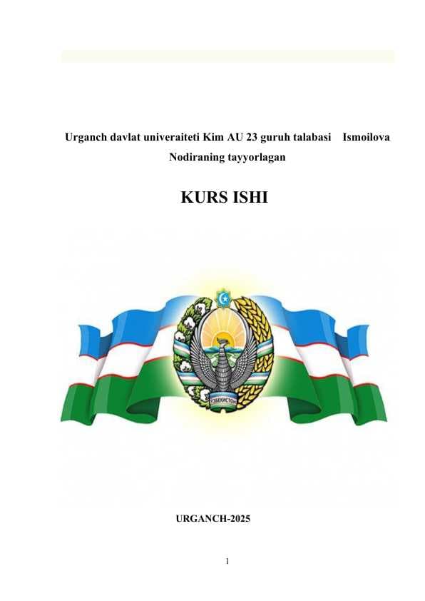 O’zbekistonning cho’l zonalari tuproqlari va ularning hususiyatlari  kurs ishi