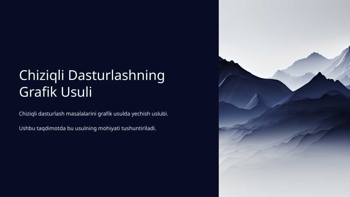 Chiziqli dasturning grafik usuli