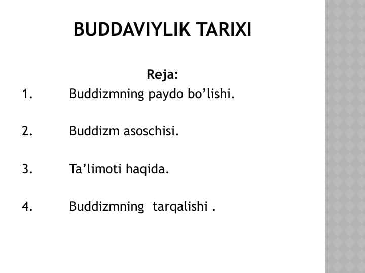 Buddaviylik tarixi