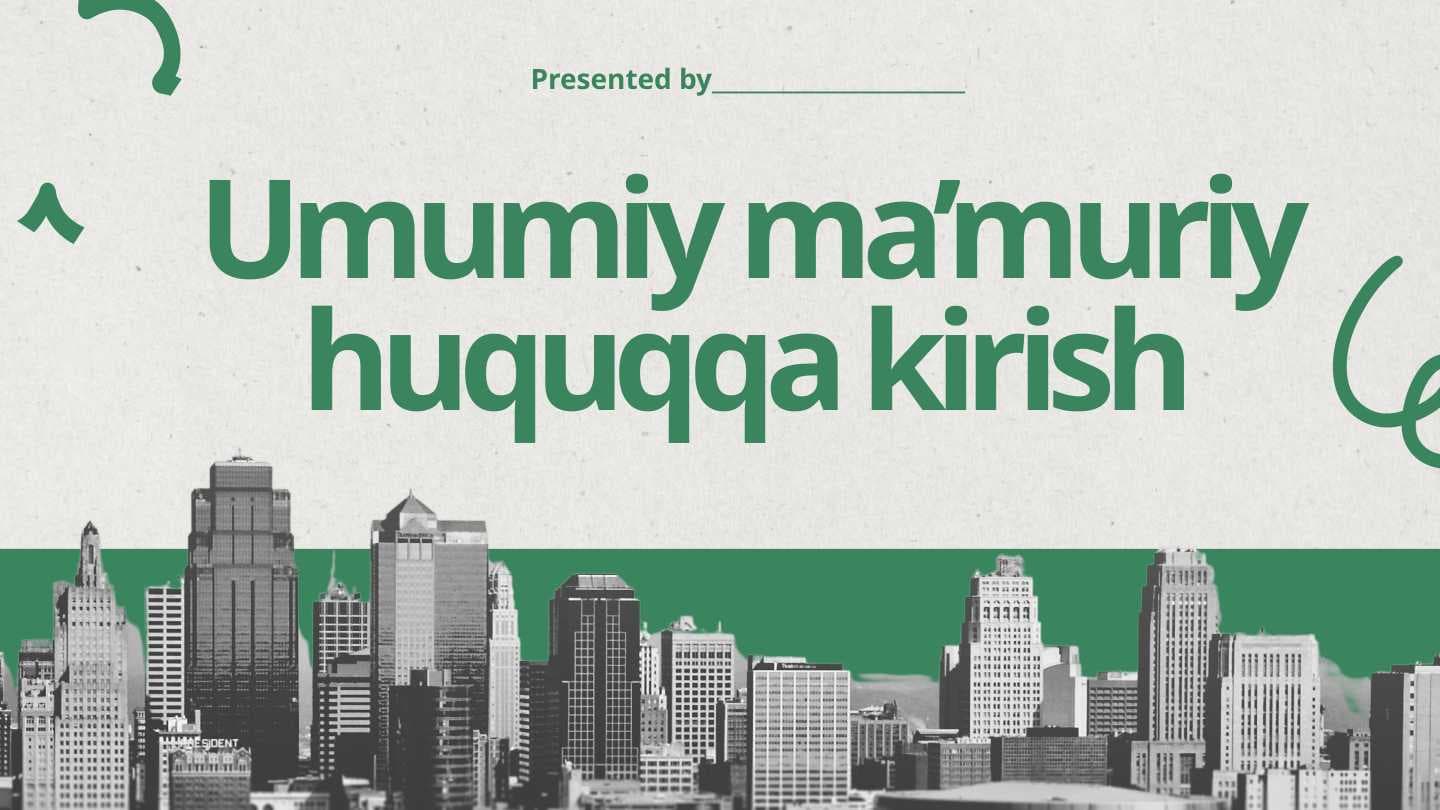 Umumiy ma’muriy huquqqa kirish