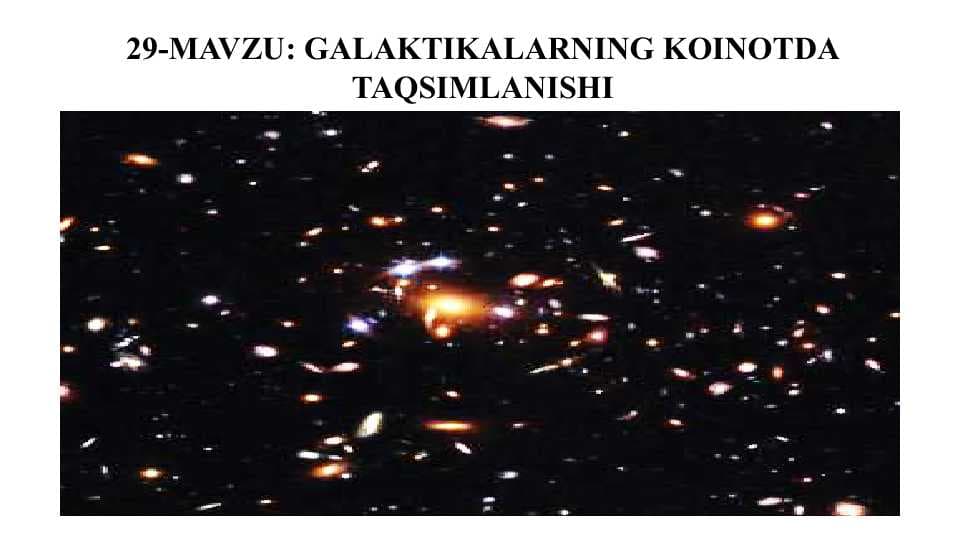 Galaktikalarning Koinotda Taqsimlanishi