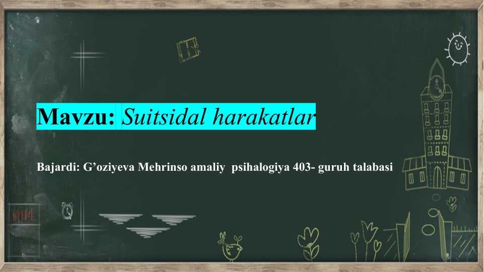 Suitsidal harakatlar slayd