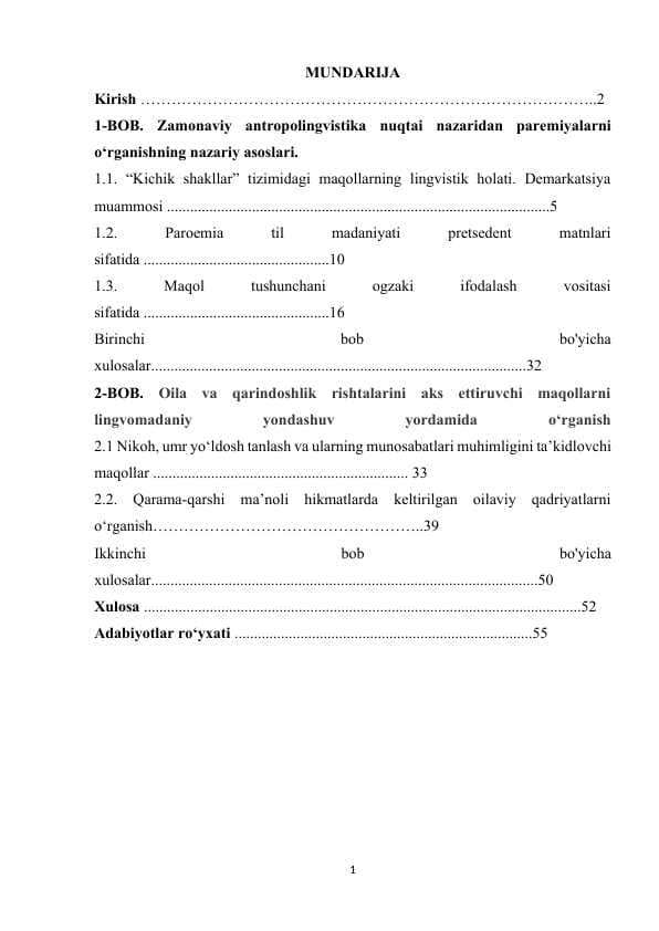 Zamonaviy antropolingvistika nuqtai nazaridan paremiyalarni o‘rganishning nazariy asoslari.