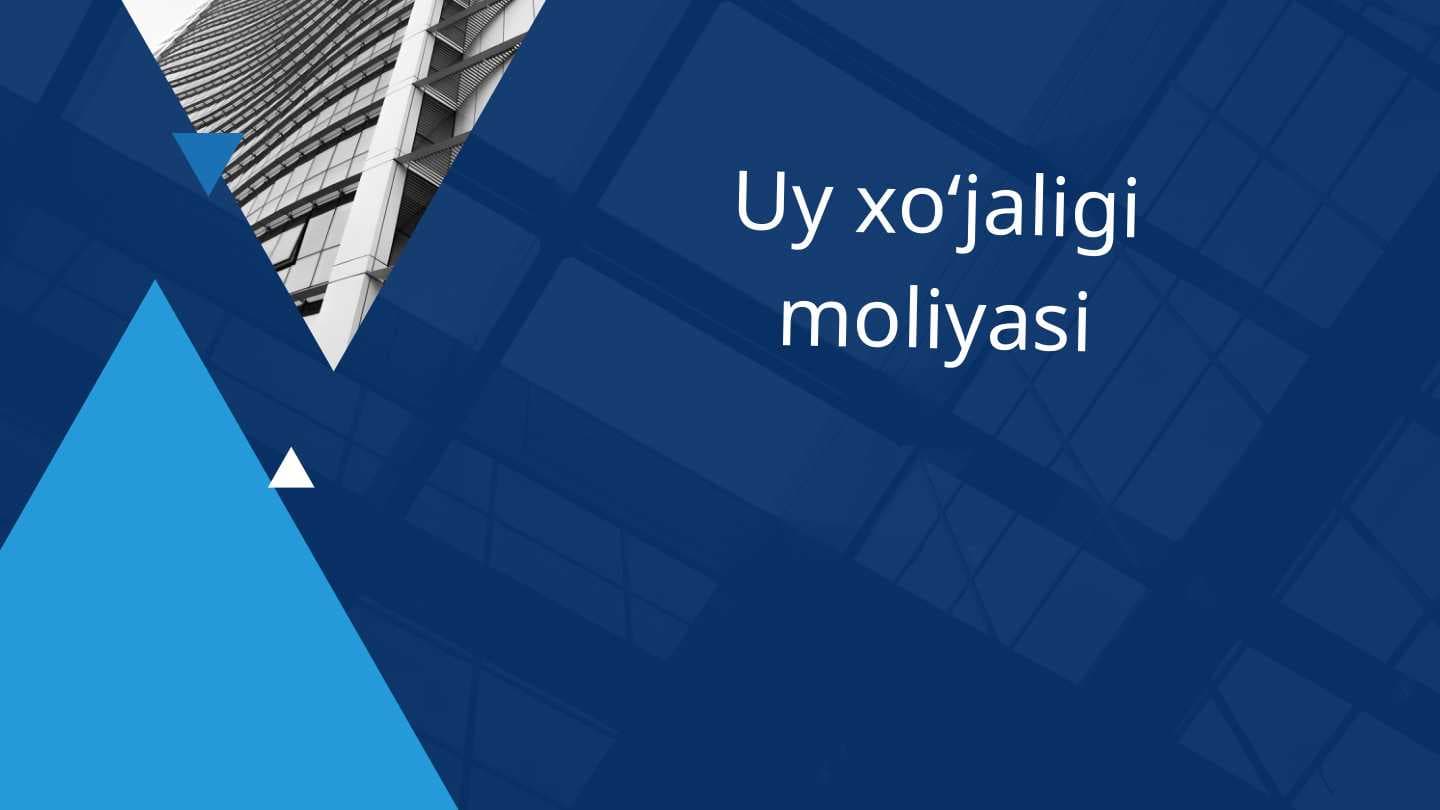 Uy xо‘jaligi moliyasi