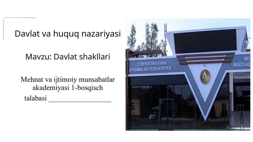 Davlat shakllari