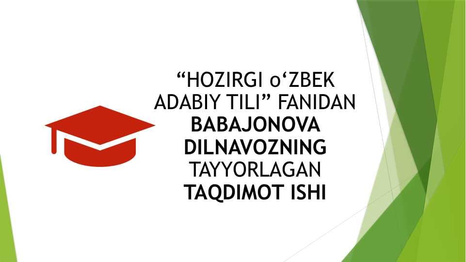 O’ZLASHMA SO’ZLAR TALAFFUZI