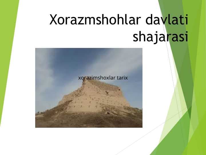 Xorazmshohlar davlati shajarasi