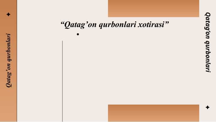 “Qatag’on qurbonlari xotirasi”