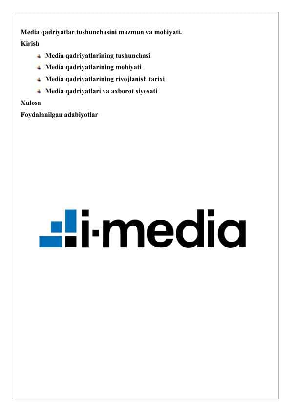 Media qadriyatlar tushunchasini mazmun va mohiyati 25