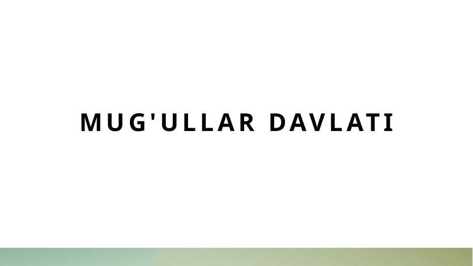 Mug ullar davlati