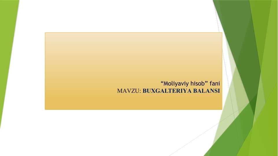 BUXGALTERIYА BALANSI