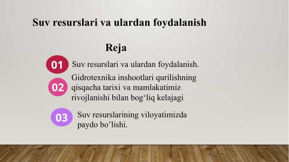 Suv resurslari va ulardan foydalanish