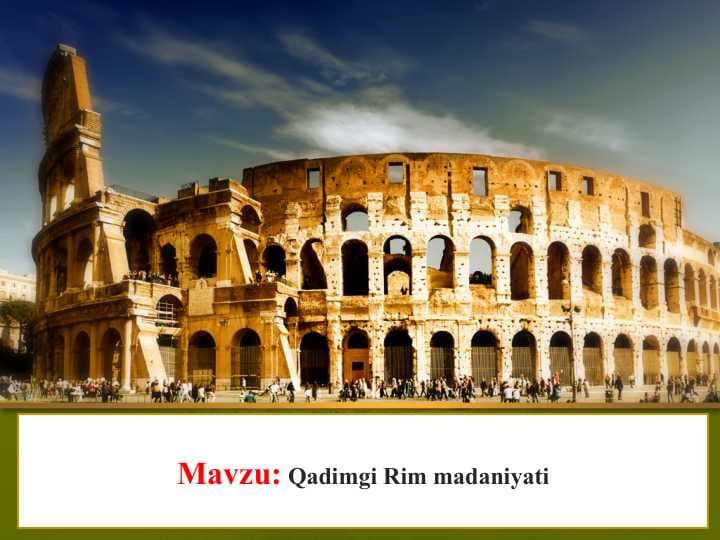 Qadimgi Rim madaniyati