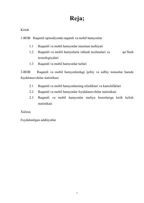 Raqamli va mobil hamyonlar