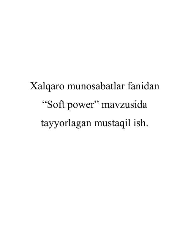 Yumshoq kuch Soft power