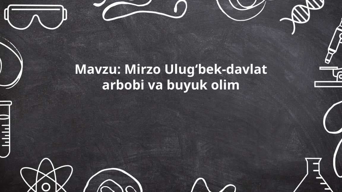 Mirzo Ulug'bek