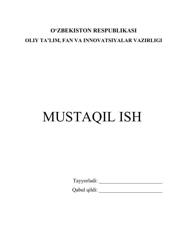 OʻZBEKISTON RESPUBLIKASIDA DIN VA DINIY TASHKILOTLAR TOʻGʻRISIDA