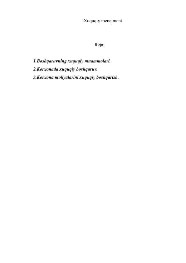 Xuquqiy menejment