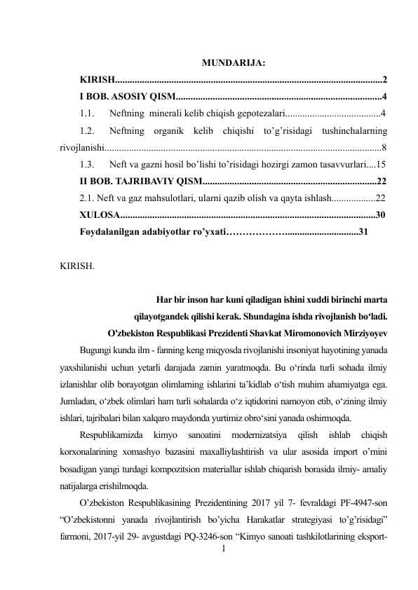 Neftning   kelib chiqish usullari