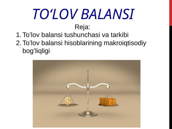 To‘lov Balansi